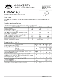 Datasheet HMM4148 manufacturer Hi-Sincerity