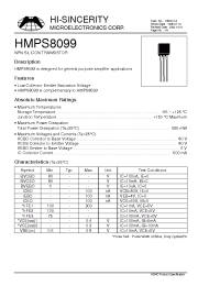 Datasheet HMPS8099 manufacturer Hi-Sincerity