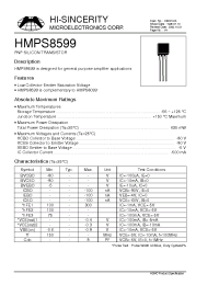 Datasheet HMPS8599 manufacturer Hi-Sincerity