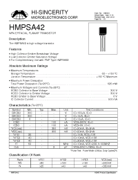 Datasheet HMPSA42 manufacturer Hi-Sincerity