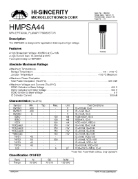 Datasheet HMPSA44 manufacturer Hi-Sincerity