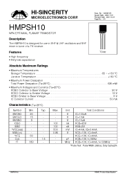 Datasheet HMPSH10 manufacturer Hi-Sincerity
