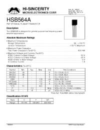 Datasheet HSB564A manufacturer Hi-Sincerity