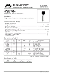 Datasheet HSB764 manufacturer Hi-Sincerity