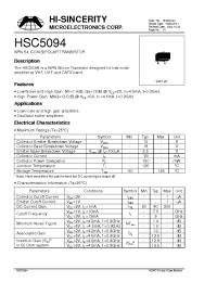 Datasheet HSC5094 manufacturer Hi-Sincerity