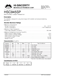 Datasheet HSC945SP manufacturer Hi-Sincerity