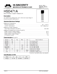 Datasheet HSD471A manufacturer Hi-Sincerity