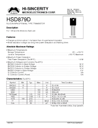 Datasheet HSD879D manufacturer Hi-Sincerity