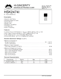 Datasheet HSK2474I manufacturer Hi-Sincerity