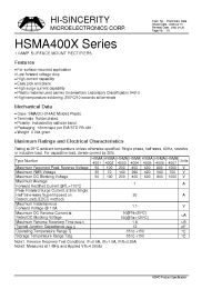 Datasheet HSMA4001 manufacturer Hi-Sincerity