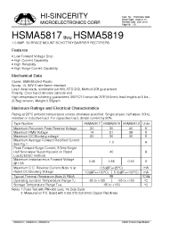 Datasheet HSMA5817 manufacturer Hi-Sincerity