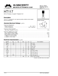 Datasheet HT117 manufacturer Hi-Sincerity