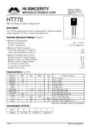 Datasheet HT772 manufacturer Hi-Sincerity