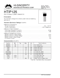 Datasheet HTIP125 manufacturer Hi-Sincerity