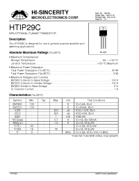 Datasheet HTIP29C manufacturer Hi-Sincerity