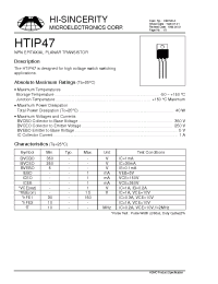 Datasheet HTIP47 manufacturer Hi-Sincerity