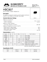 Datasheet HTL294J manufacturer Hi-Sincerity