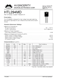 Datasheet HTL294MD manufacturer Hi-Sincerity