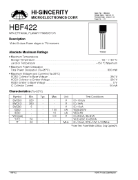 Datasheet HTL294MI manufacturer Hi-Sincerity