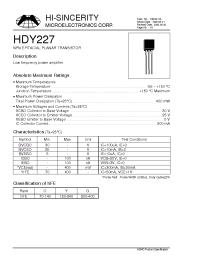 Datasheet HTL295D manufacturer Hi-Sincerity