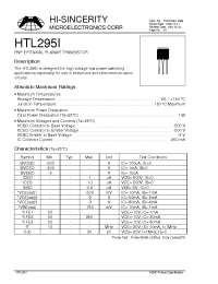 Datasheet HTL295I manufacturer Hi-Sincerity