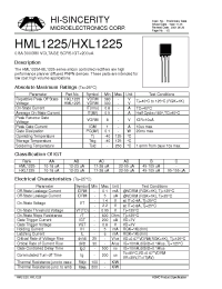 Datasheet HXL1225 manufacturer Hi-Sincerity