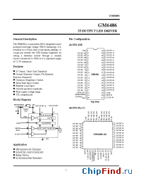 Datasheet GM6486-44 manufacturer Hynix