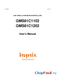 Datasheet GMS81C1102 manufacturer Hynix