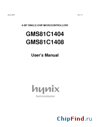 Datasheet GMS81C1404D manufacturer Hynix