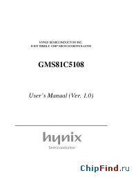 Datasheet GMS81C5108 manufacturer Hynix