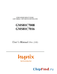 Datasheet GMS81C7008/7016 manufacturer Hynix