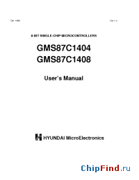 Datasheet GMS87C1408 manufacturer Hynix