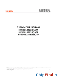 Datasheet HY5DU121622BLTP-X manufacturer Hynix