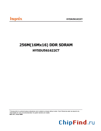 Datasheet HY5DU561622CT-28 manufacturer Hynix