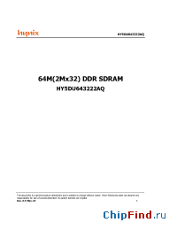 Datasheet HY5DU643222AQ-5 manufacturer Hynix
