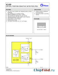 Datasheet iC-OD manufacturer IC Haus