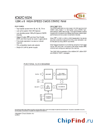 Datasheet IC62C1024-35W manufacturer ICSI