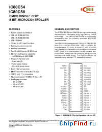 Datasheet IC80C54-24PL manufacturer ICSI