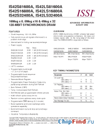Datasheet IS42LS16800A-10B manufacturer ICSI