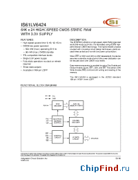 Datasheet IS61LV6424-9TQ manufacturer ICSI