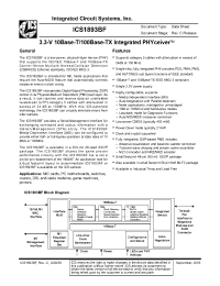 Datasheet ICS1893BKT manufacturer ICST