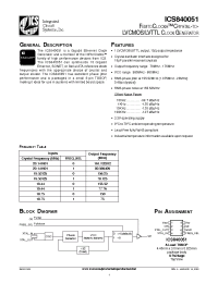Datasheet ICS840051 manufacturer ICST