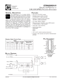 Datasheet ICS843002I-01 manufacturer ICST