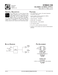Datasheet ICS843AM-106LFT manufacturer ICST