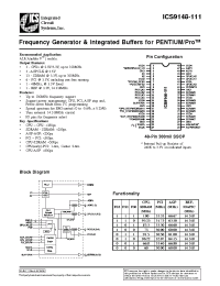 Datasheet ICS9148-111 manufacturer ICST