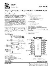 Datasheet ICS9148-58 manufacturer ICST