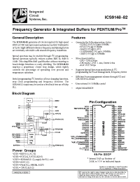 Datasheet ICS9148-82 manufacturer ICST