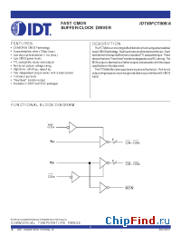 Datasheet 49FCT806 manufacturer IDT