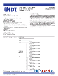 Datasheet 5T907 manufacturer IDT
