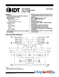 Datasheet 7025 manufacturer IDT